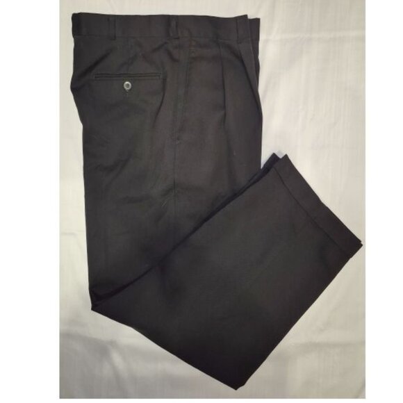 Slates by Dockers Black dress slacks. Pleated front. size 36/30 - Picture 1 of 15
